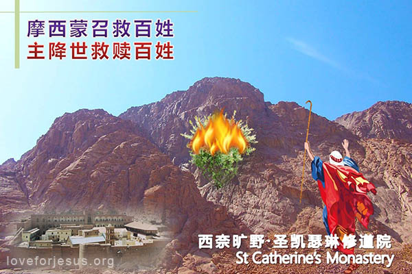 摩西遇见荆棘火-旧约圣经