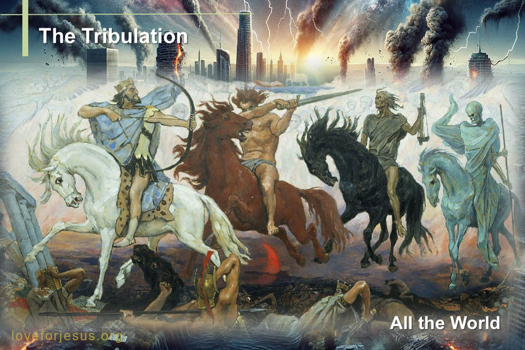 Picture: the first four horses when the seals broken in End-time