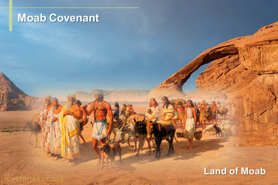 God's covenant with the Israelites in the Land of Moab. God stated clearly the blessings and curses.