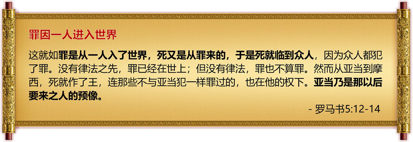 金色卷轴经文-罗马书5：12-14